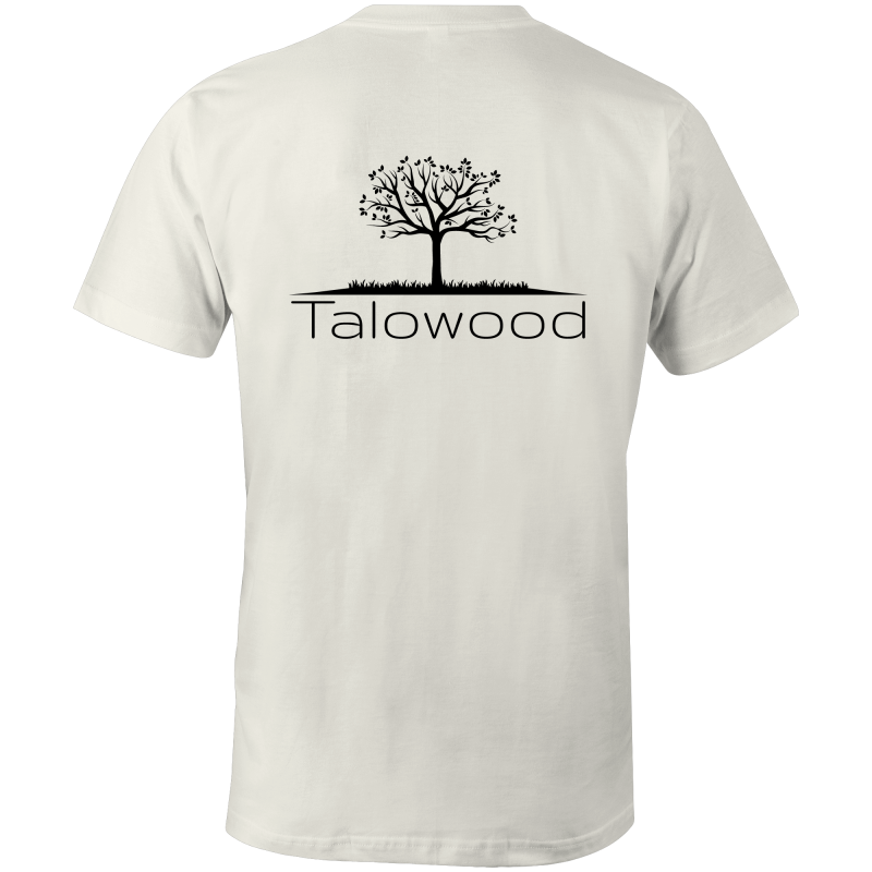 Talowood 100% Cotton Fair Trade Eco Friendly Tee Shirt Natural